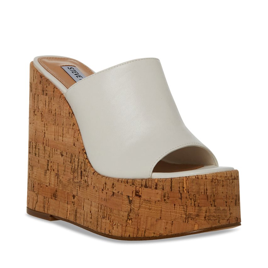 White Steve Madden Joanne Women's Wedges | PH 3726IPE